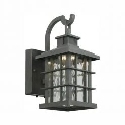 Summit Ridge Collection Zinc Motion Sensor Outdoor Integrated LED Wall Lantern Sconce by Home Decorators Collection