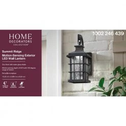 Summit Ridge Collection Zinc Motion Sensor Outdoor Integrated LED Wall Lantern Sconce by Home Decorators Collection -Outlet Home Decorators Collection Store zinc home decorators collection outdoor sconces cqh1691ls 2 fa 1000