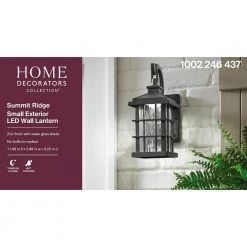 Summit Ridge Collection Zinc Outdoor Integrated LED Wall Lantern Sconce by Home Decorators Collection -Outlet Home Decorators Collection Store zinc home decorators collection outdoor sconces cqh1691ls 44 1000