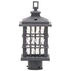 Summit Ridge Collection Zinc Outdoor Integrated LED Post Light by Home Decorators Collection -Outlet Home Decorators Collection Store zinc home decorators collection post lanterns cqh1801l 40 1000