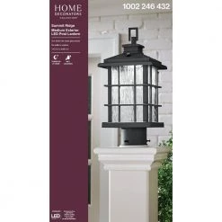 Summit Ridge Collection Zinc Outdoor Integrated LED Post Light by Home Decorators Collection -Outlet Home Decorators Collection Store zinc home decorators collection post lanterns cqh1801l 4f 1000