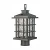 Summit Ridge Collection Zinc Outdoor Integrated LED Post Light by Home Decorators Collection -Outlet Home Decorators Collection Store zinc home decorators collection post lanterns cqh1801l 64 1000
