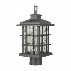 Summit Ridge Collection Zinc Outdoor Integrated LED Post Light by Home Decorators Collection